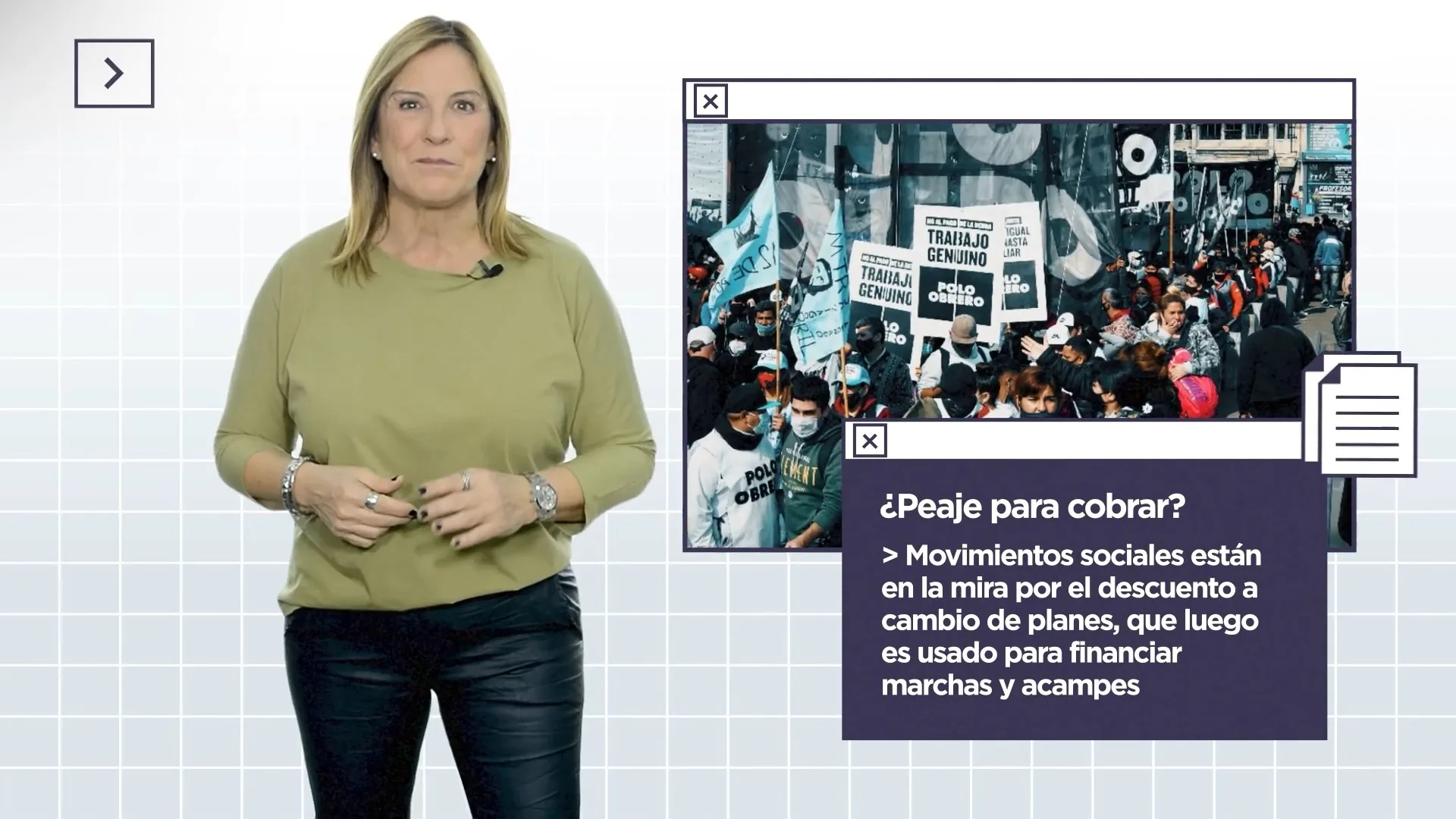 Los movimientos sociales reconocen que les cobran el 2% de peaje a sus beneficiarios - Programa 2482 0-28 screenshot